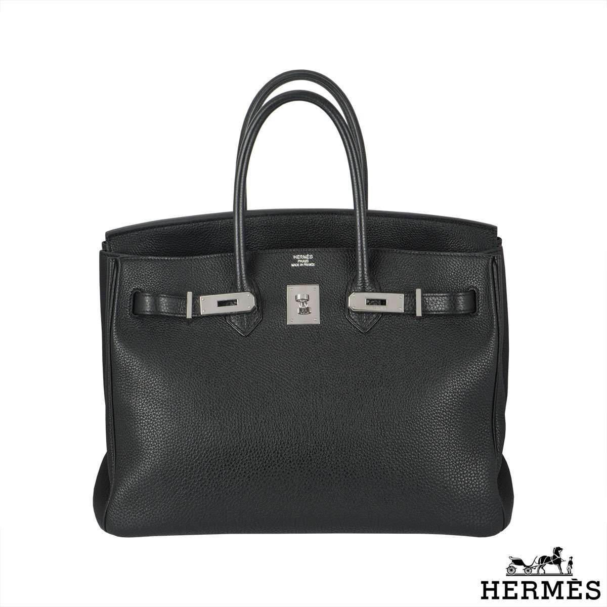 Hermes Birkin Bag 35cm Black Togo Palladium Hardware